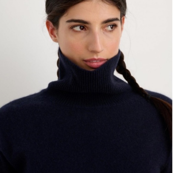 Alex Mill Cecile Turtleneck in 100% Cashmere Turmeric Red Sz S - Picture 5 of 9